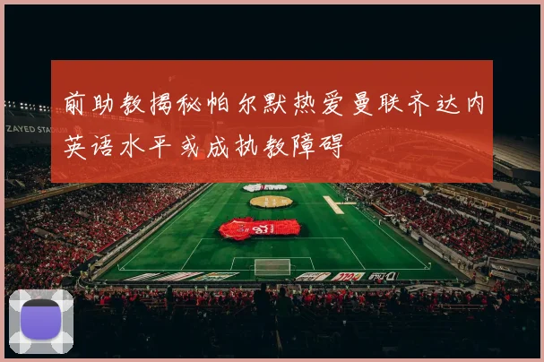 前助教揭秘帕尔默热爱曼联齐达内英语水平或成执教障碍